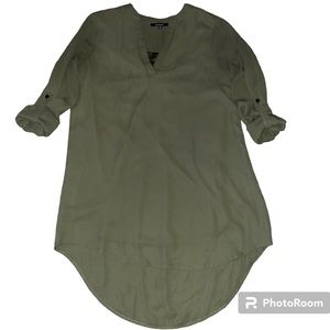 Evenuel size medium tunic dress top olive green